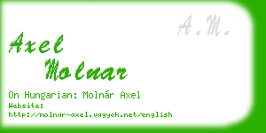 axel molnar business card